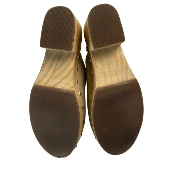 ANTHROPOLOGIE X STEVE MADDEN Brooklyn Clog Taupe Suede Leather Size 7.5 - Picture 8 of 10